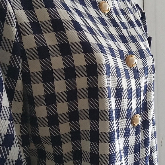 ⭐️Host Pick⭐️  Vintage D'ALLAIRDS | Blue and White Checkered Jacket - Picture 3 of 11
